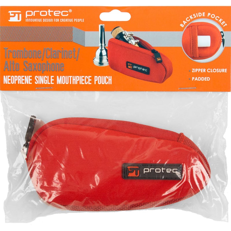 Pro-Tec Protec Neoprene Trombone/Alto Saxophone Mouthpiece Pouch, Red (Model N264RX) - Image 3